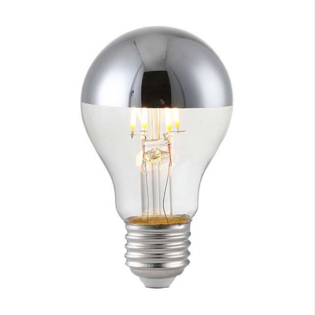 Ampoule LED G125 Globe Demi-Sphère Argentée 7W 750Lm E27 2700K Intensité Variable