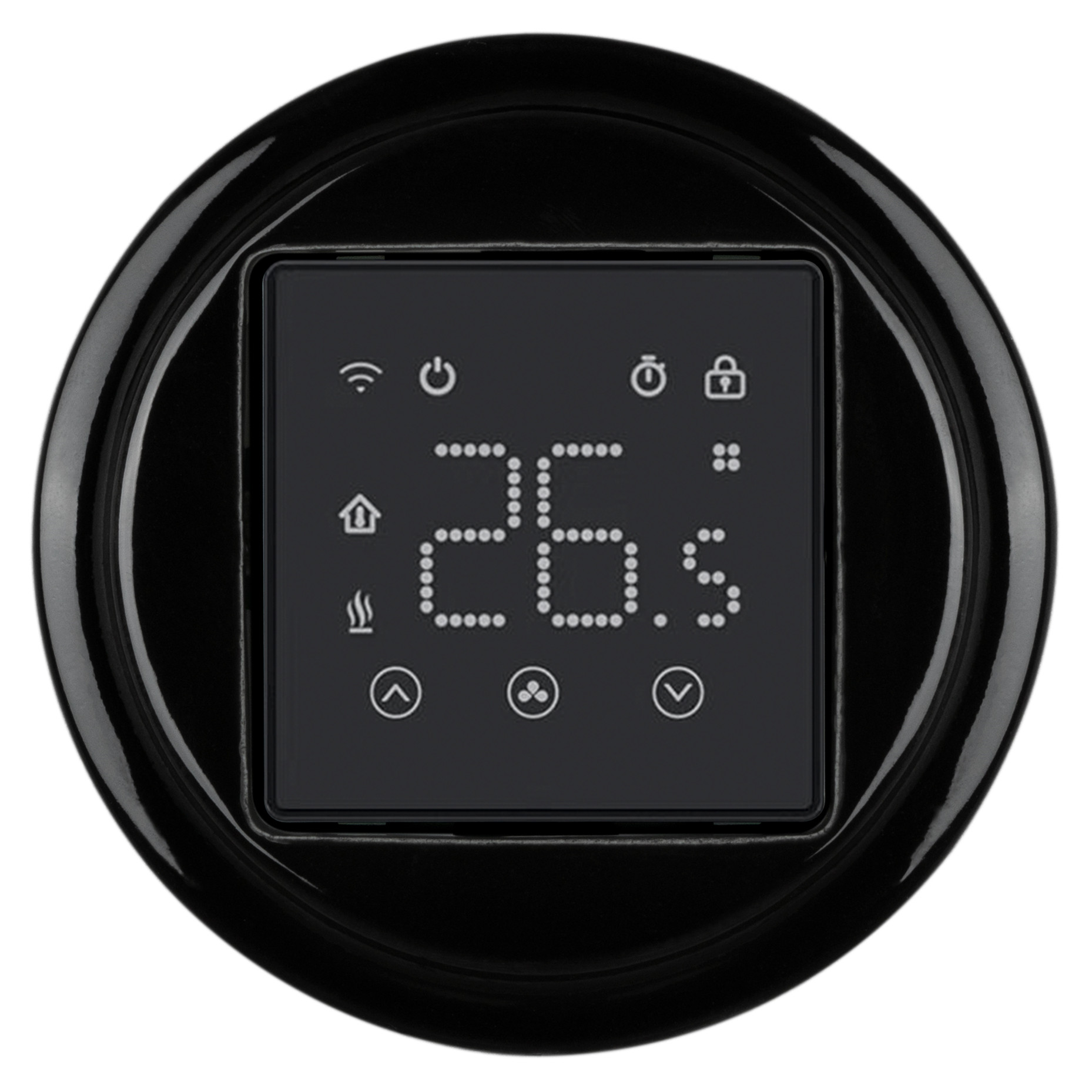 plaque d'interrupteur de thermostat noire