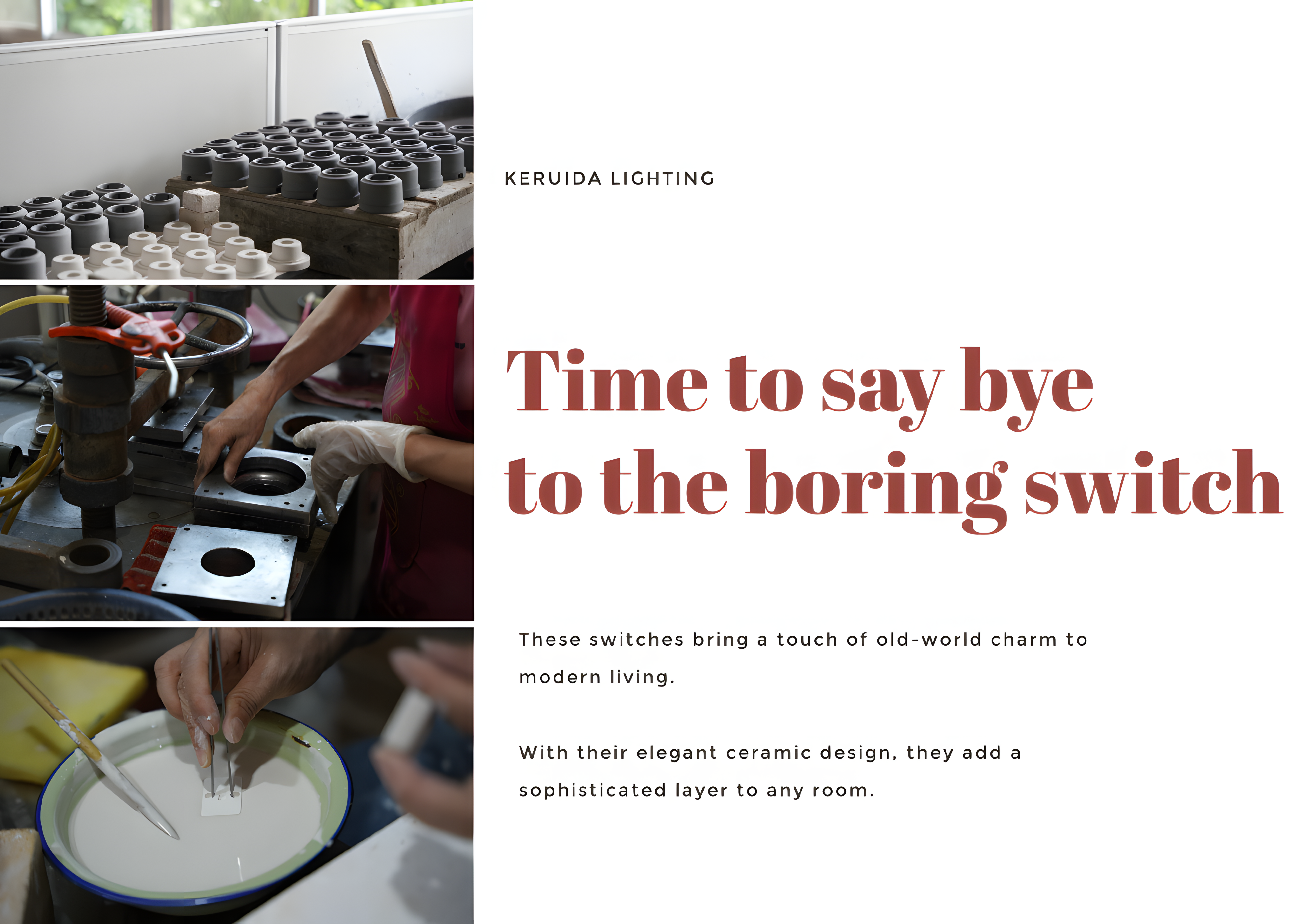 interrupteur de mur en porcelaine