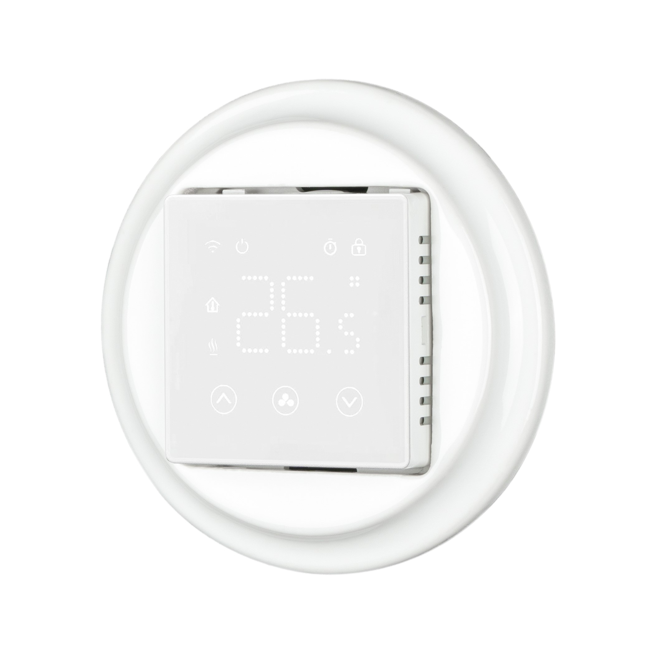 thermostat de chauffage num&eacute;rique blanc